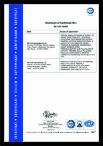 Certificates - M-Tech Innovations Ltd