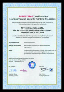 Certificates - M-Tech Innovations Ltd
