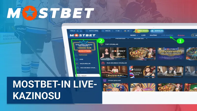 Mostbet canlı kazino VIP oyunçular üçün