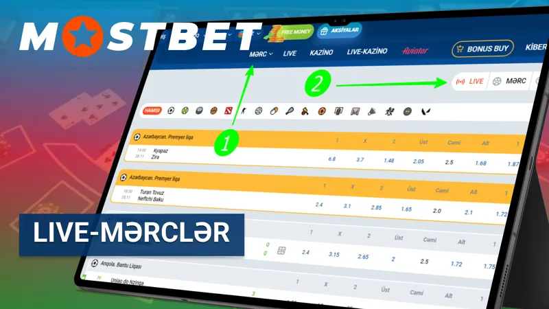 Azərbaycan üzrə Mostbet-də futbol üçün canlı mərclər