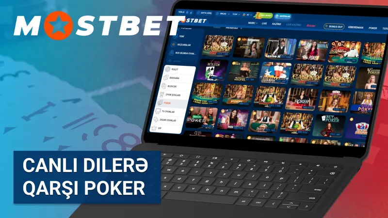 Mostbet-də canlı dilerlərlə poker